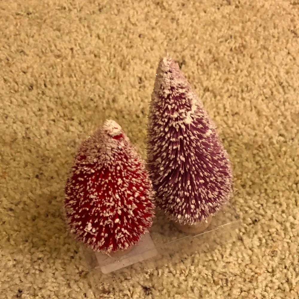 Target Bottle Brush Tree Set - Red and Purple